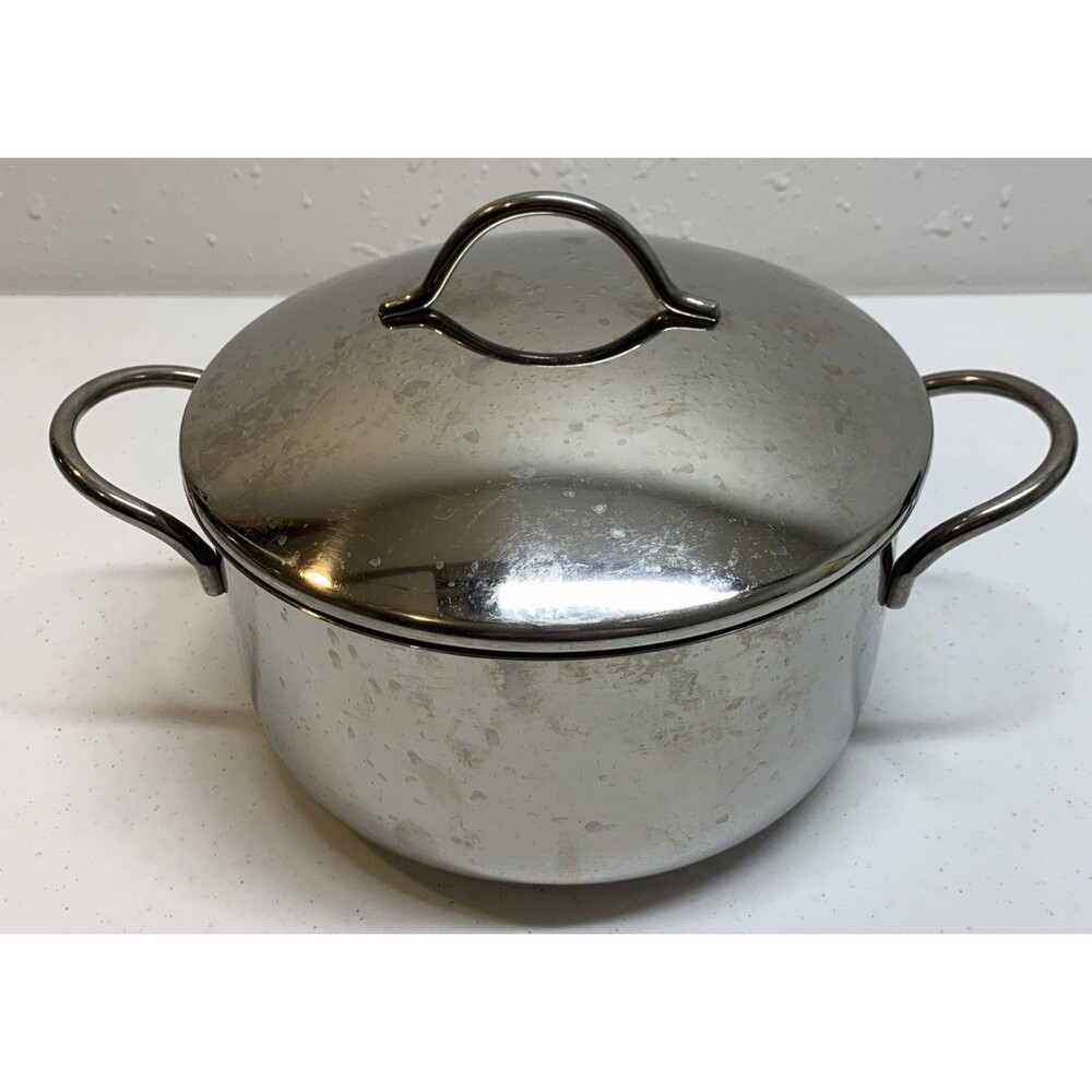 Barazzoni Inox 18/10 Stainless Steel Stockpot w/ Lid Double Handles 022